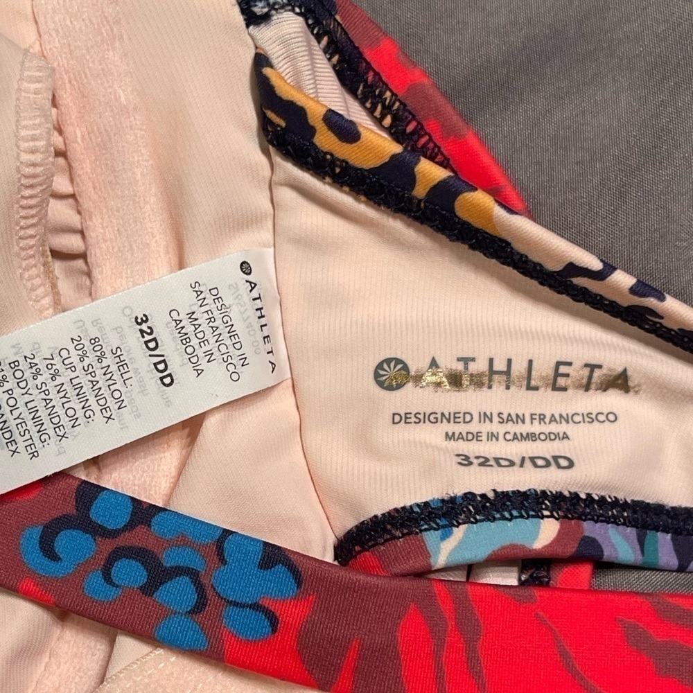 NWOT Womens Athleta Square Neck Bra Cup Print Tankini, Multiple Sizes - Picture 10 of 15